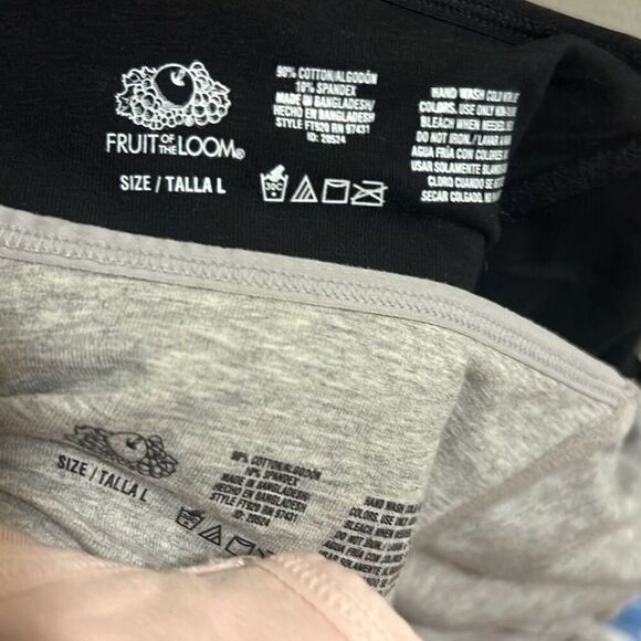 ✨Fruit of the Loom T-Shirt Sz Large Bra 3 Pack (Black, Gray & Blush)✨ - Picture 16 of 16